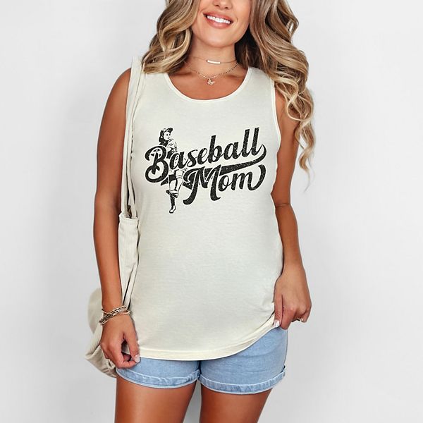 

Футболка-майка Baseball mom с принтом в стиле ретро Simply Sage Market, Ivory