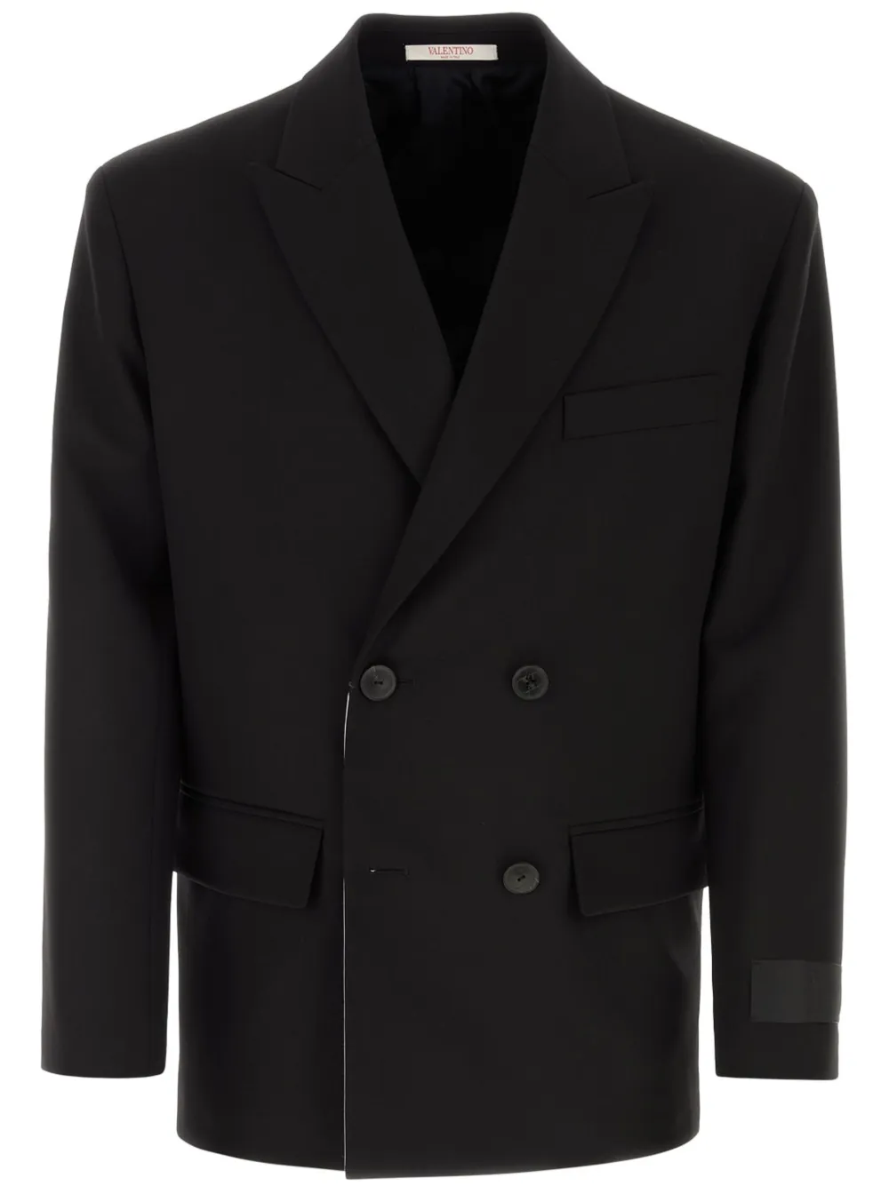

Двубортный шерстяной пиджак VALENTINO GARAVANI, черный