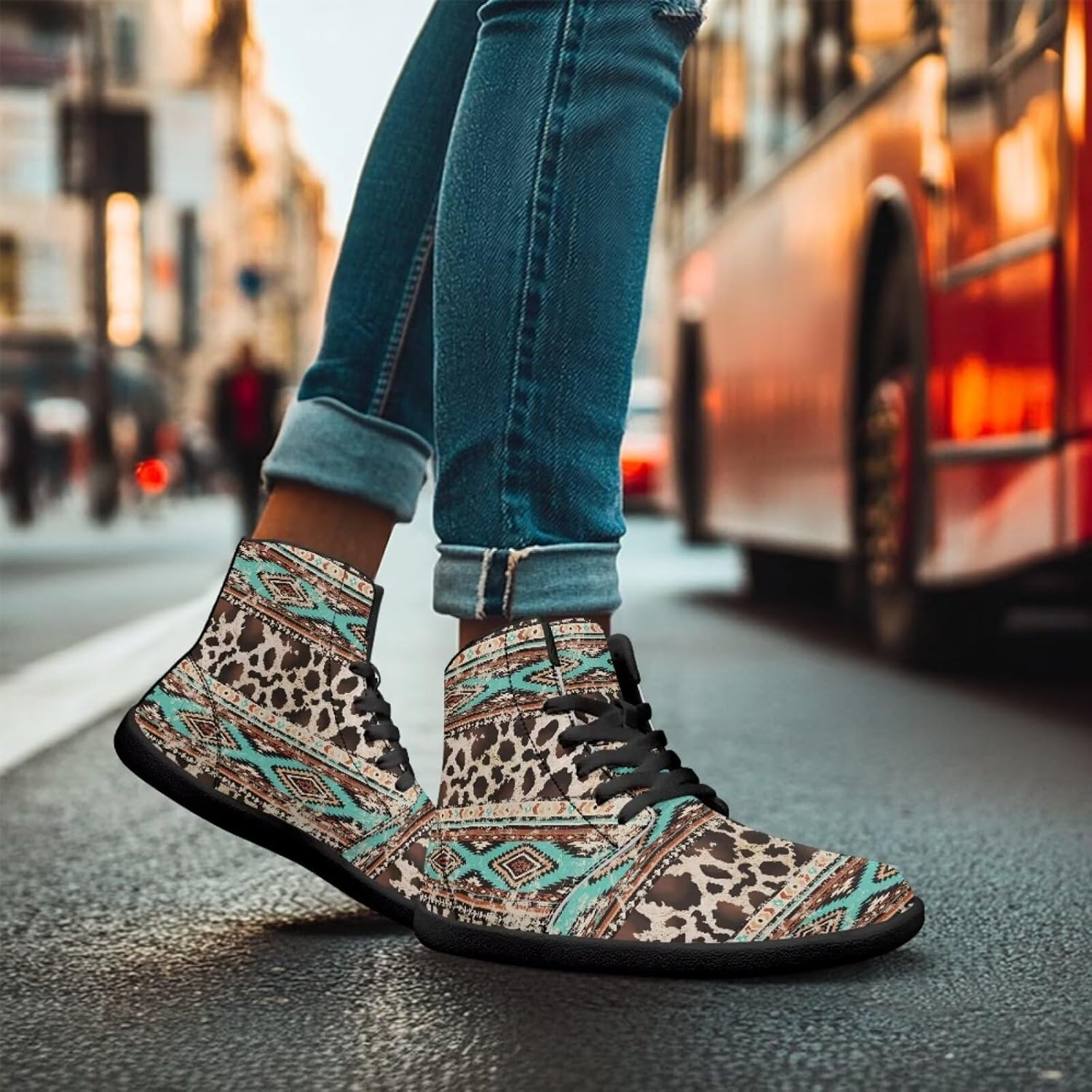 Кроссовки Binienty High Top Barefoot для женщин и мужчин, модные с нулевым перепадом, водонепроницаемые походные ботинки из ПУ-кожи, коричневый — фото 4