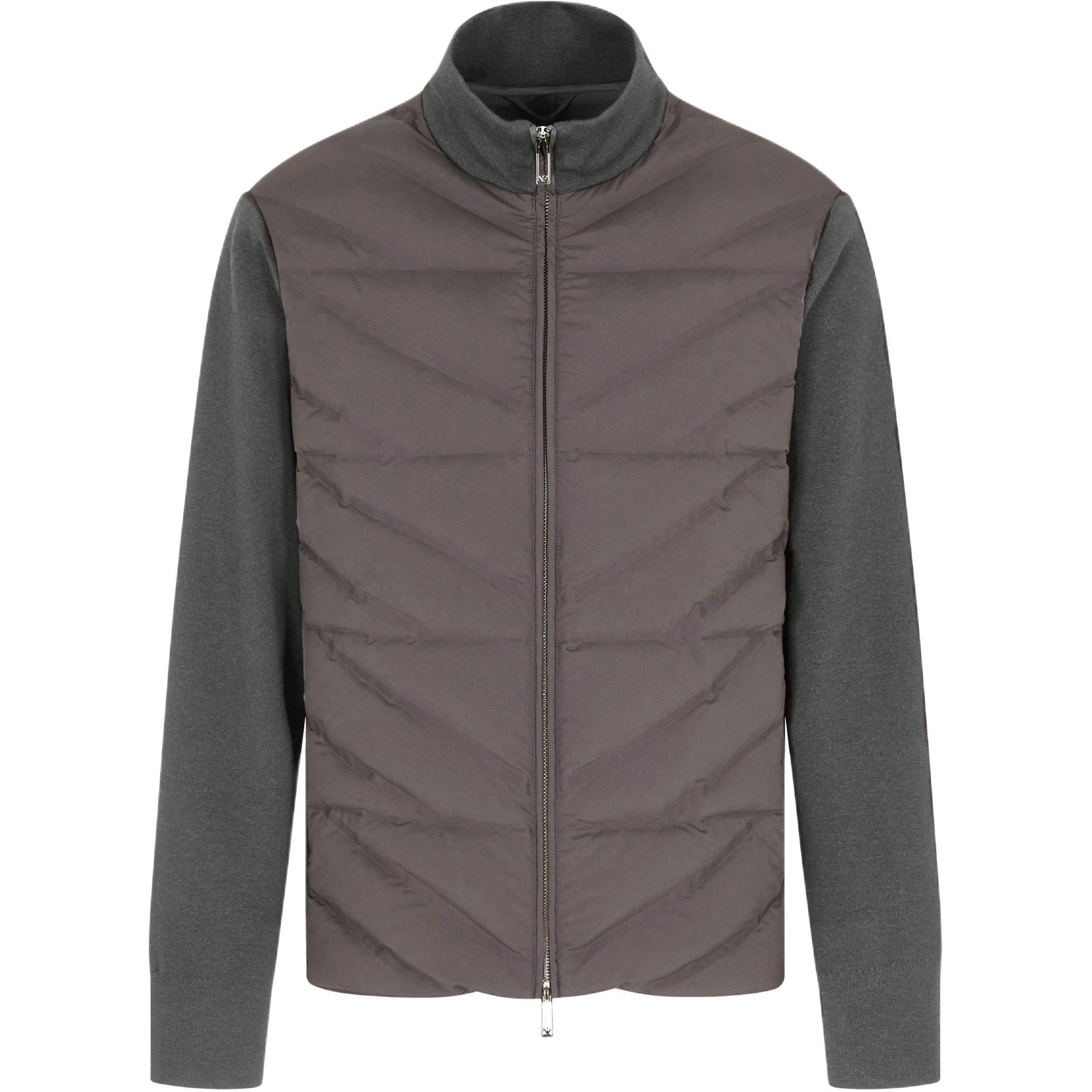 

Утепленная куртка на молнии EMPORIO ARMANI, серый/зеленый