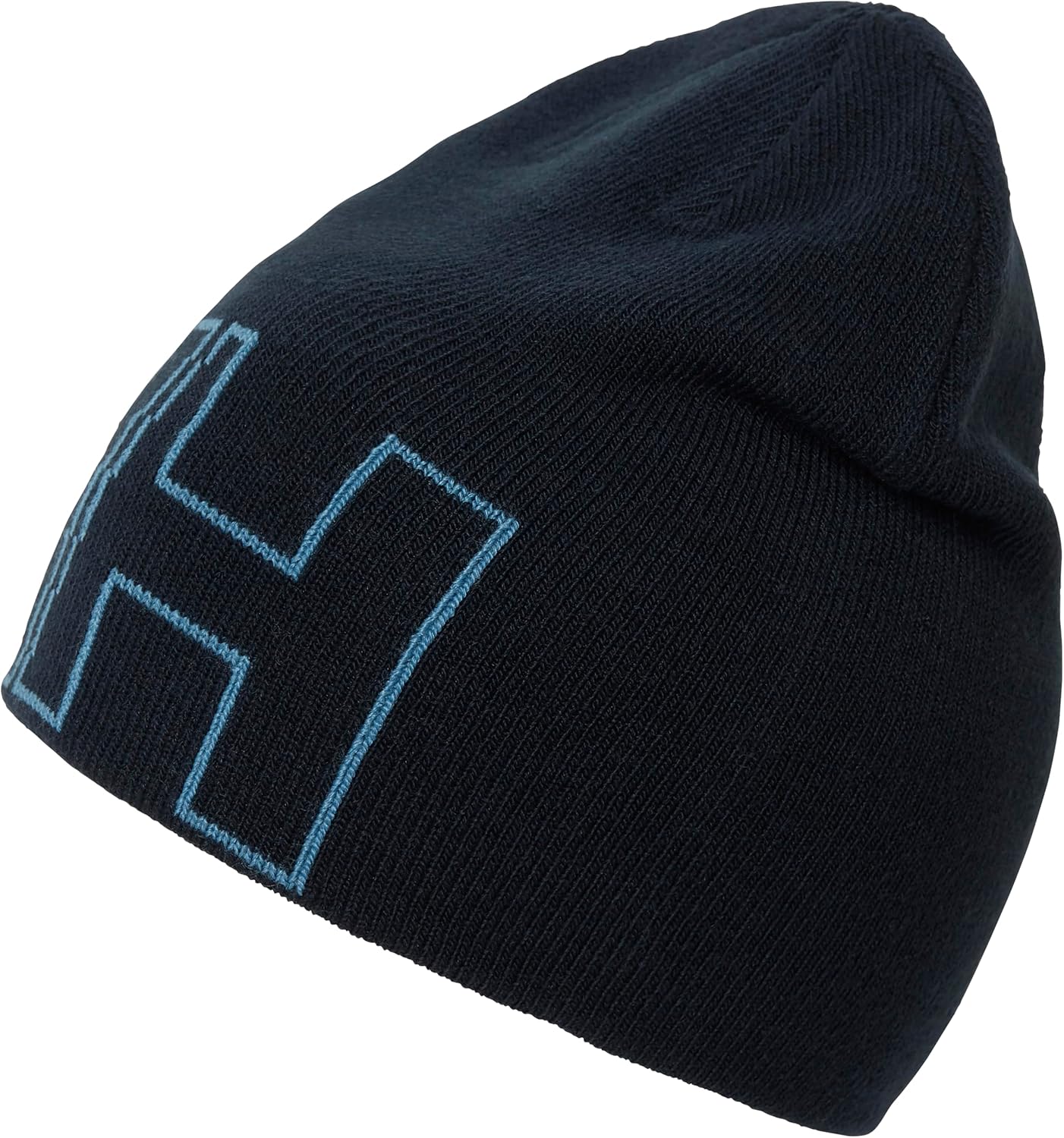 

Helly Hansen Unisex-Child Kids Outline Knitted Hh Iconic Logo Brand Beanie, 597 Navy