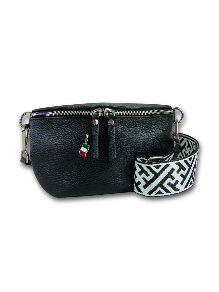 

Кожаная поясная сумка Florence, черная, разноцветная, примерно 25 см Florence