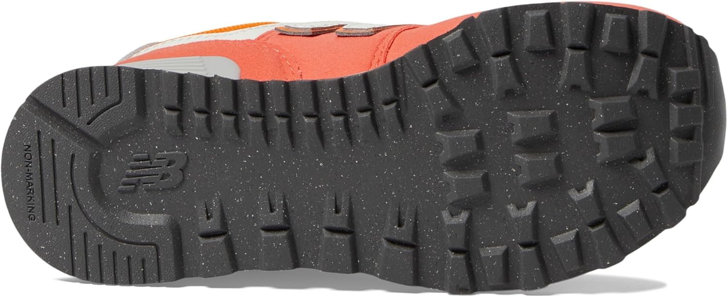 Кроссовки New Balance Kids' 574 V1 на шнуровке, белый/красный — фото 3