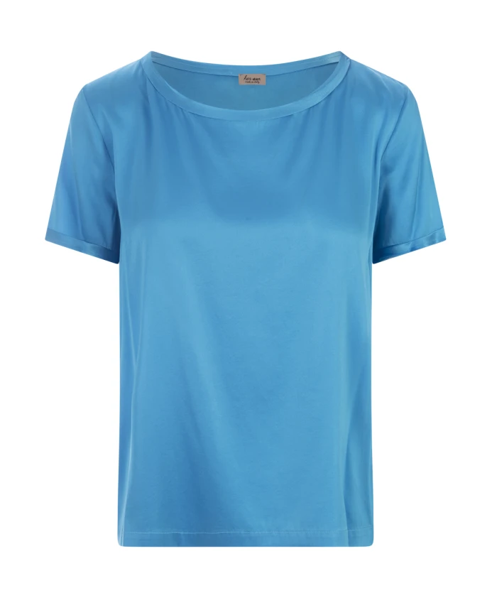 

Шелковая футболка с круглым вырезом Her Shirt, синий
