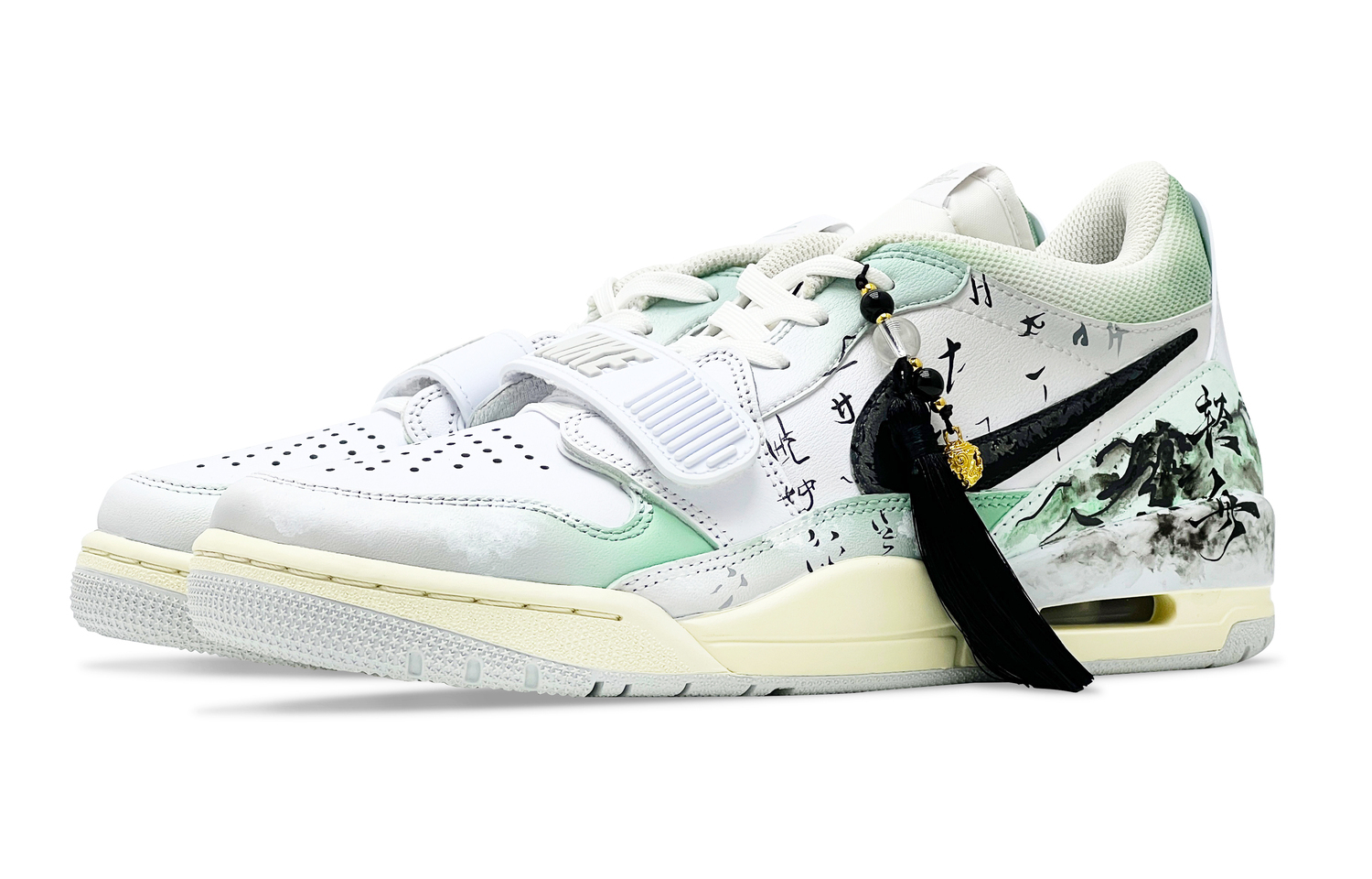 Jordan Легкие низкие баскетбольные кроссовки Legacy 312 мужские white green — фото 4