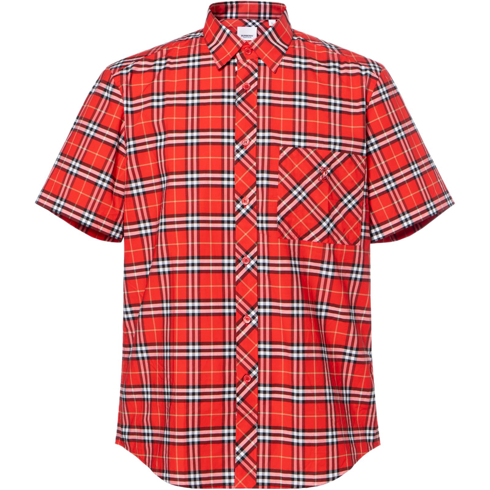 

Burberry Мужская красная рубашка