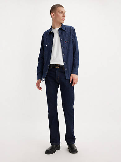 

517 Мужские джинсы Bootcut Levi's, цвет Rinse - Dark Wash - Non Stretch