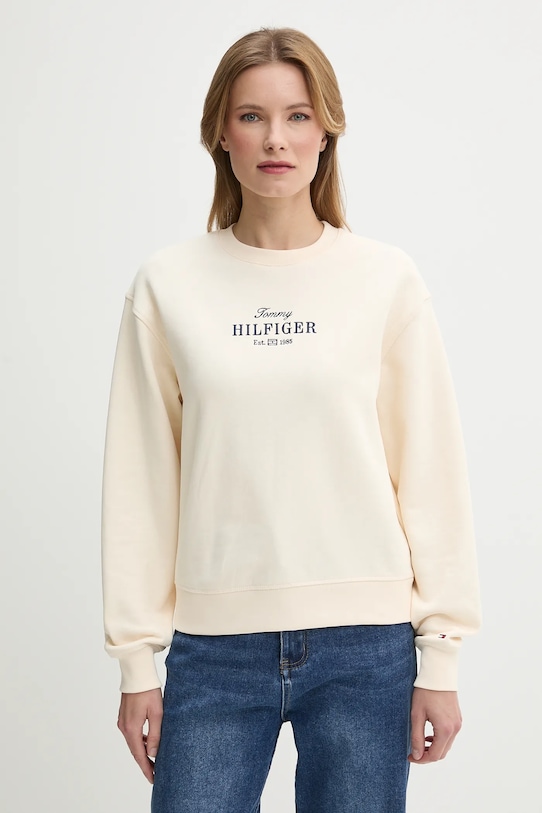 

Хлопковая толстовка Tommy Hilfiger, бежевый