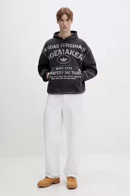 Худи модель Adidas Originals, серый — фото 2