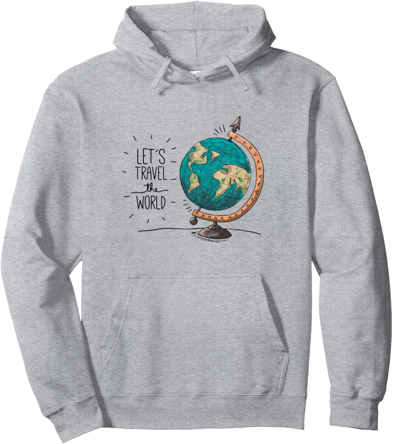 

Толстовка для путешествий по миру, толстовка для путешествий и отдыха A Fun Gift For The Travelling Adventurer, серый