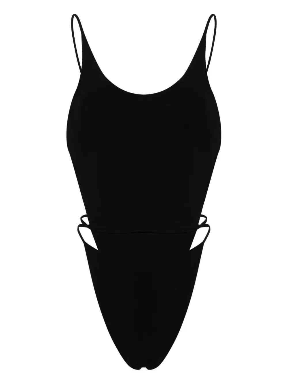Купальник без спинки с завязками Saint Laurent, черный