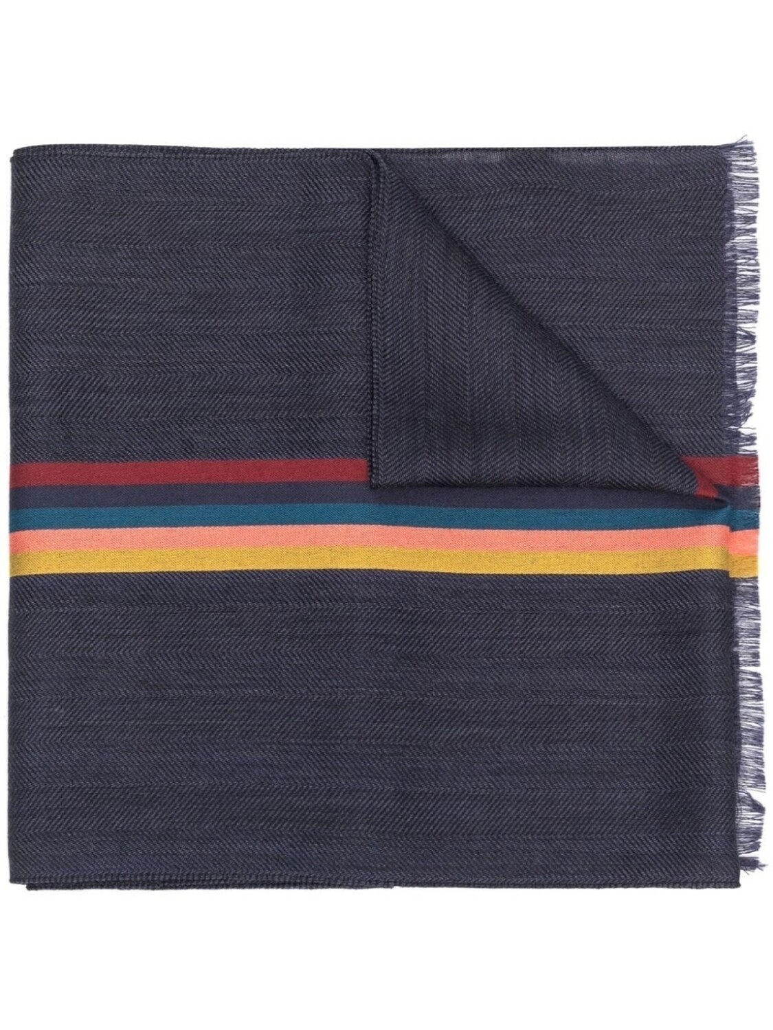 

Шарф из смесовой шерсти в полоску Paul Smith, синий