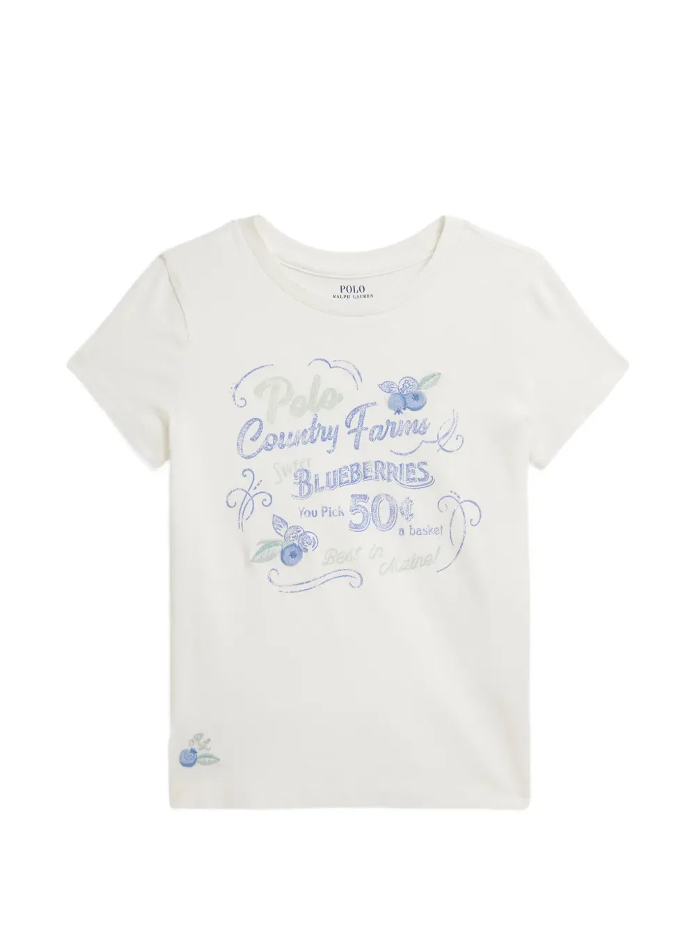 Футболка с графическим принтом Polo Ralph Lauren Kids, нейтральный