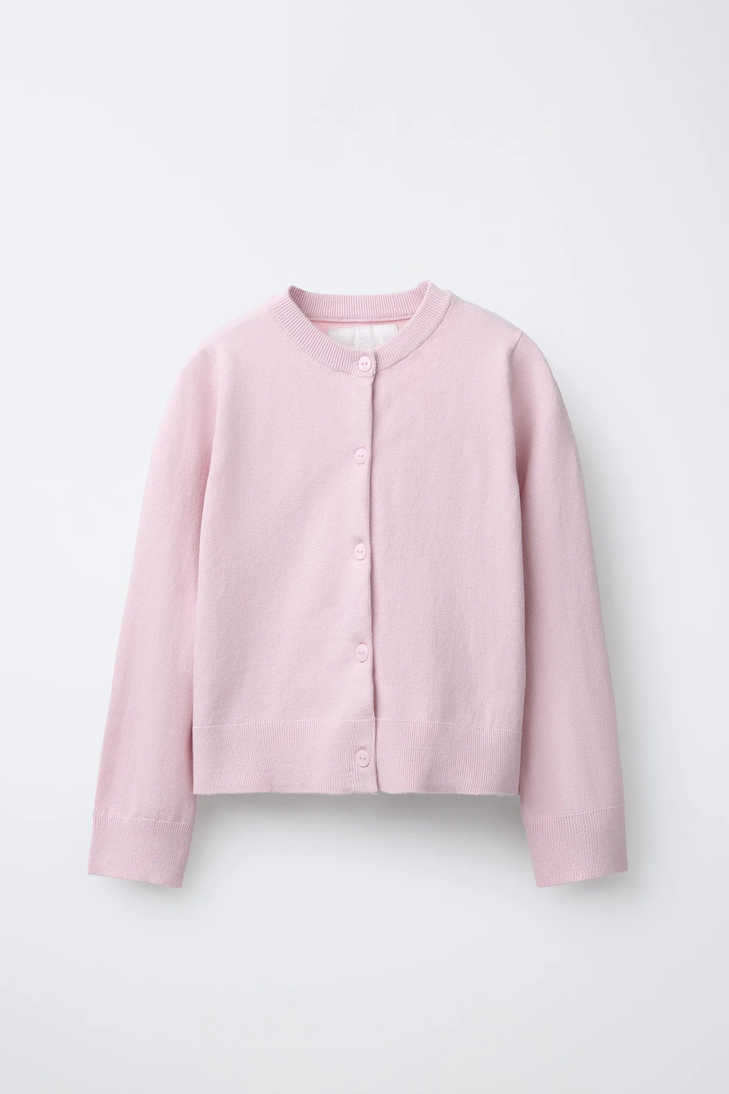 Однотонный вязаный кардиган Zara, розовый
