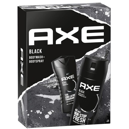 

Подарочный набор Axe Black со спреем для тела и гелем для душа Axe/Lynx