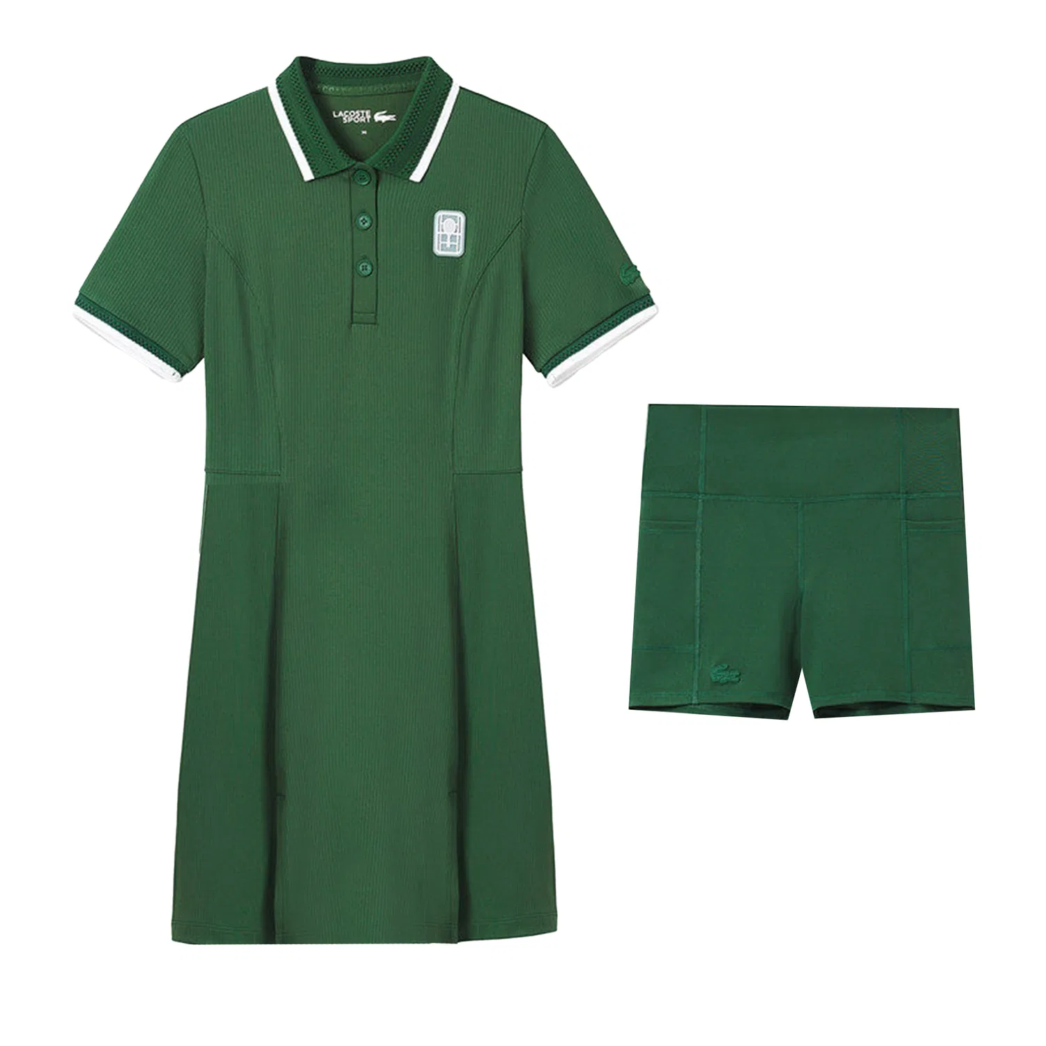 Юбка теннисная LACOSTE 132/Crocodile Green Moderate Short