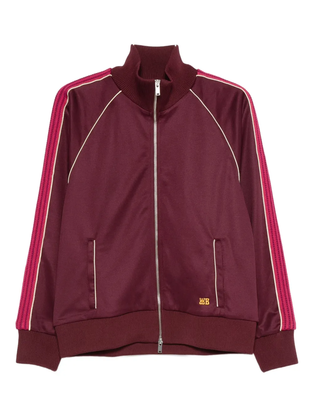 

Толстовка Striped-panel zip-up track top Wales Bonner, красный