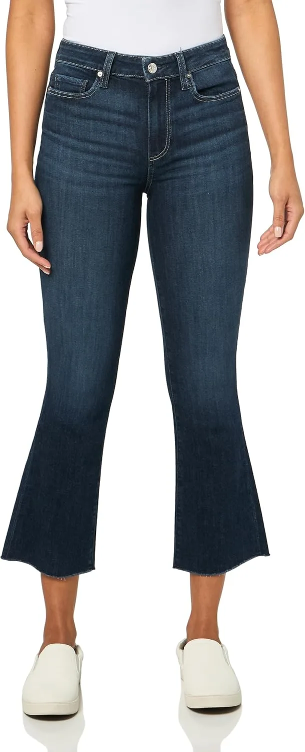 

Paige Women's Colette Crop Flare Raw Hem Jeans