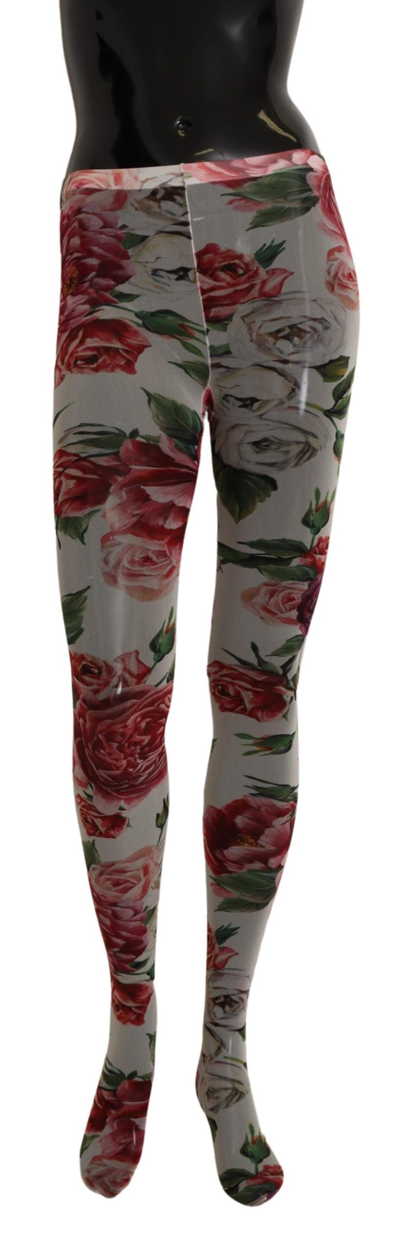 

Колготки из итальянского нейлона Floral Elegance Dolce & Gabbana, белый