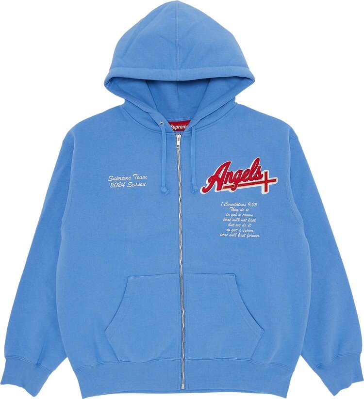 

Толстовка Supreme Salvation Zip Up Hooded 'Light Blue', синий