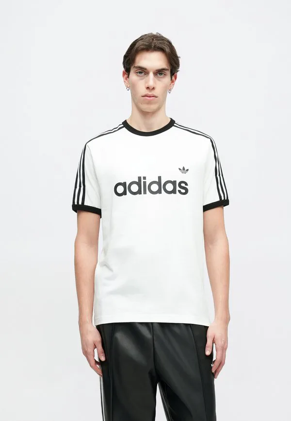 Футболка с принтом 3s с контрастной отделкой Adidas Originals, White — фото 4