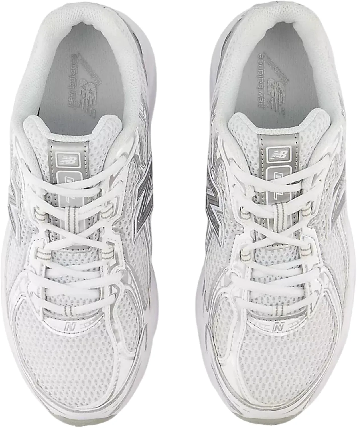 Мужские теннисные кроссовки New Balance FuelCell 996 V4 для жесткого корта, белый/металлик серебристый — фото 2