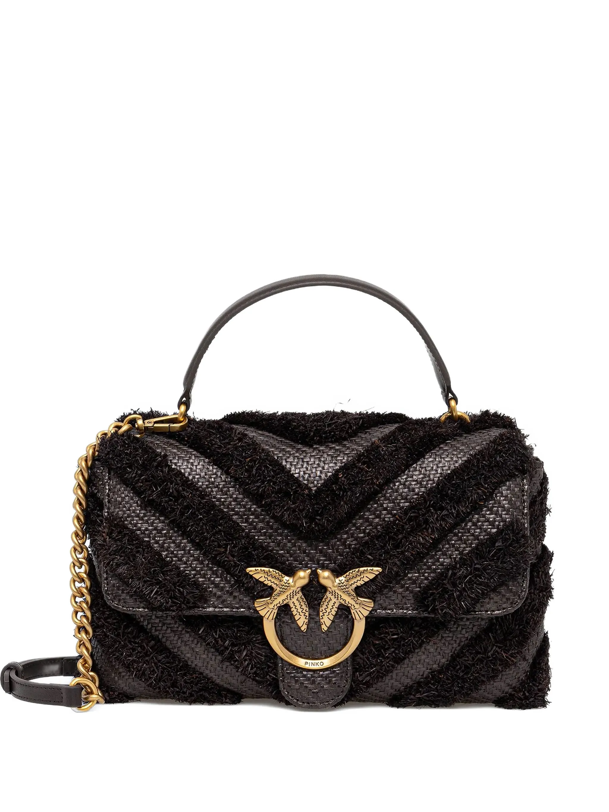 

Сумка-сэтчел с логотипом Pinko, черный