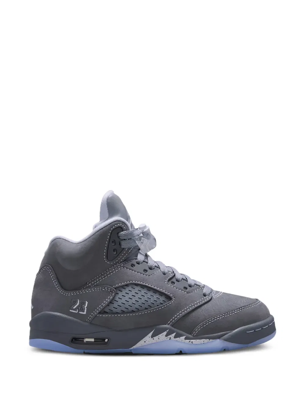 Кроссовки Air Jordan 5 Retro из замши Jordan Kids, серый — фото 2