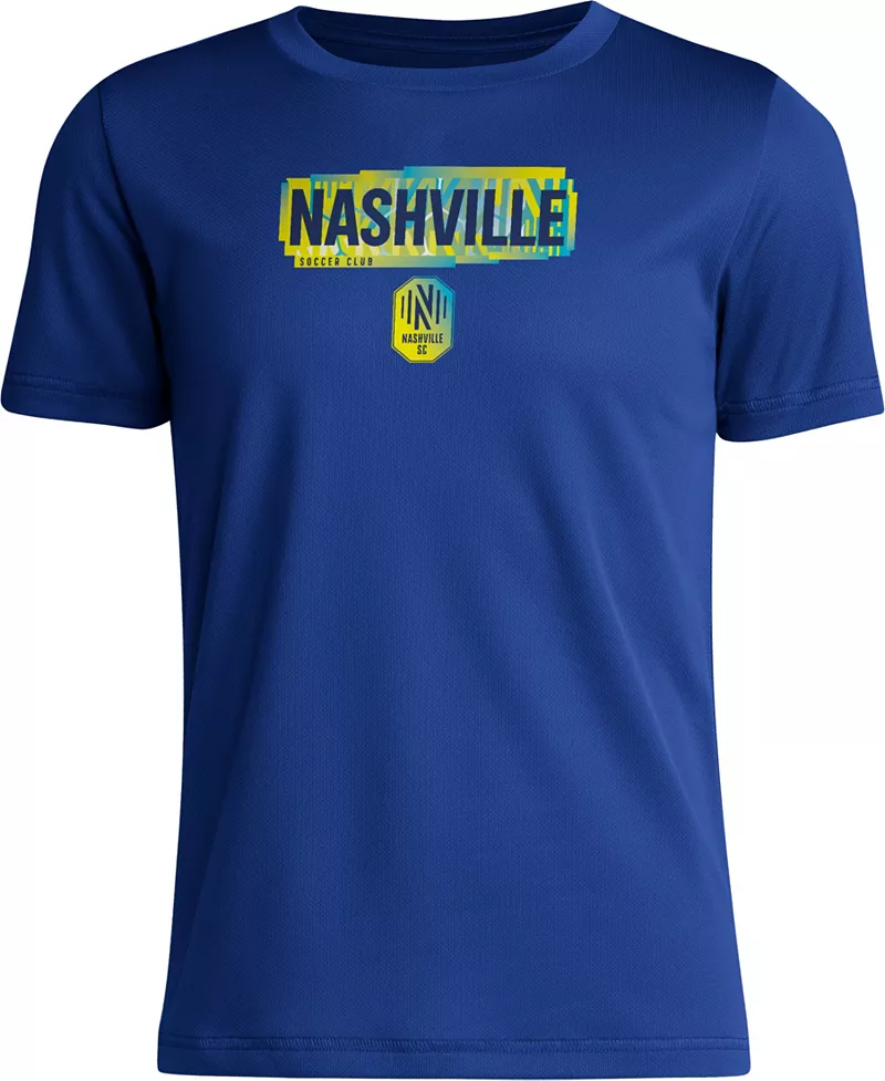 

Темно-синяя футболка Adidas Youth Nashville SC 2024 Local Pop