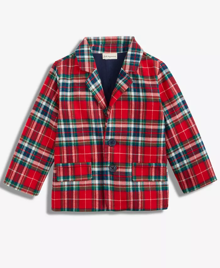 

Детский блазер North Pole из хлопкового фланели First Impressions, красный