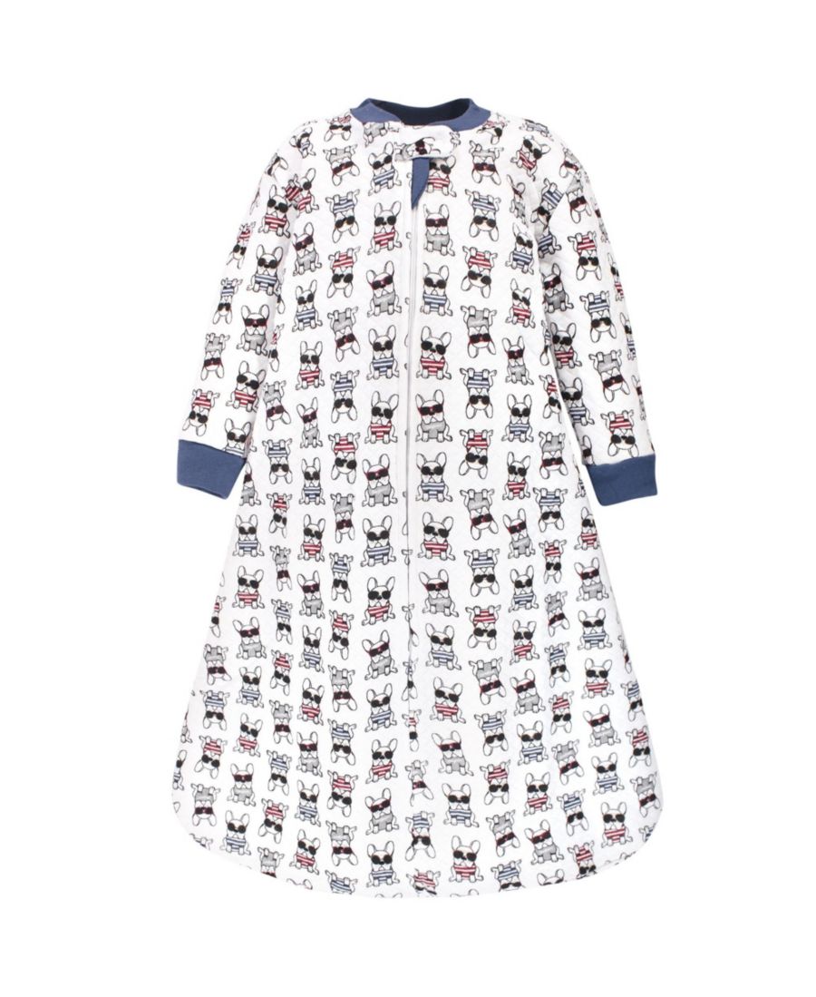 

Высококачественная стеганая футболка с длинными рукавами для комфортного сна и ношения Hudson Baby, French dog