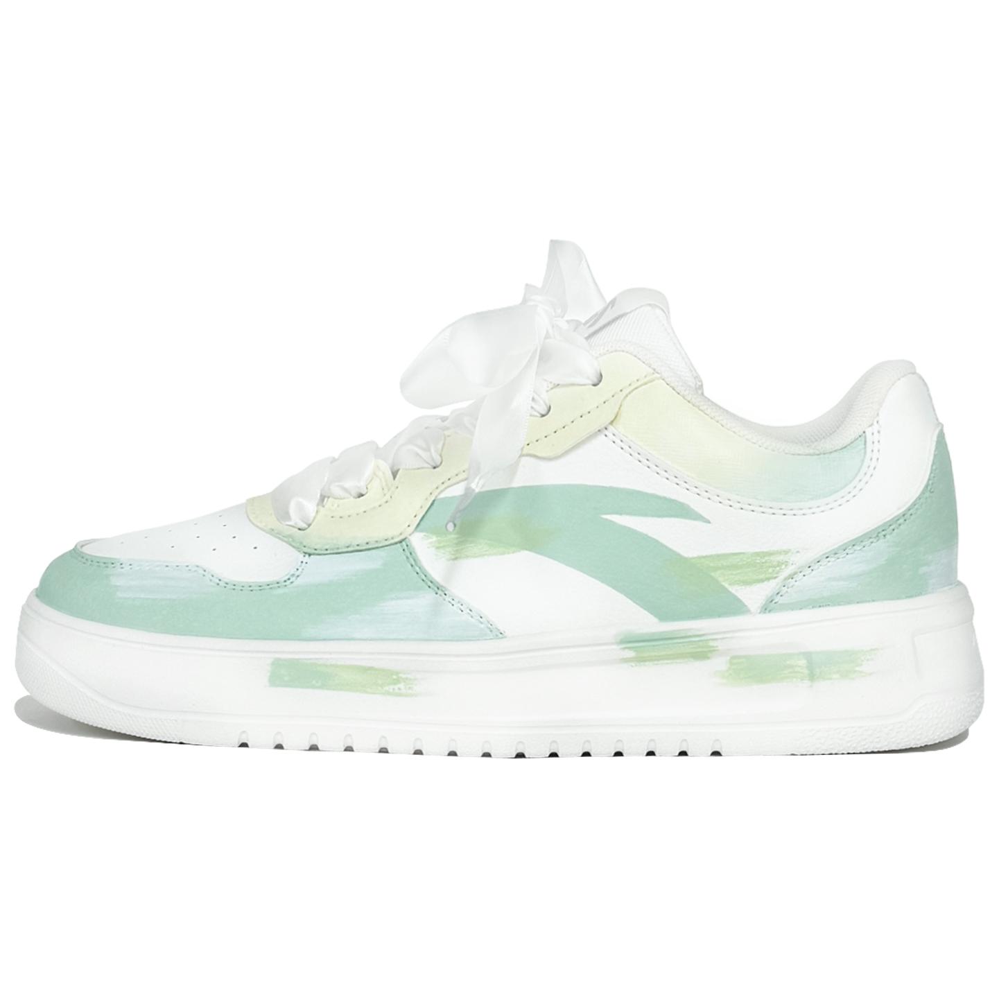 

ANTA Кроссовки Life Collection с противоскользящим износостойким низким верхом для скейтборда, мужские, белые, зеленые