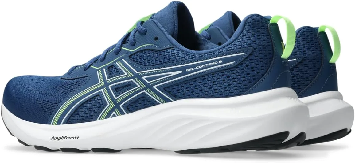 Мужские кроссовки для бега Asics Gel-Contend 9, светло-голубой/зеленый — фото 3