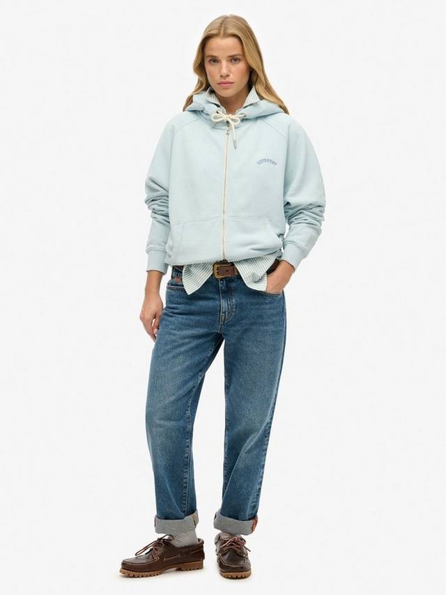 Элегантный худи Essential Logo Oversized из чистого органического хлопка Superdry, Winter Sky Blue — фото 3