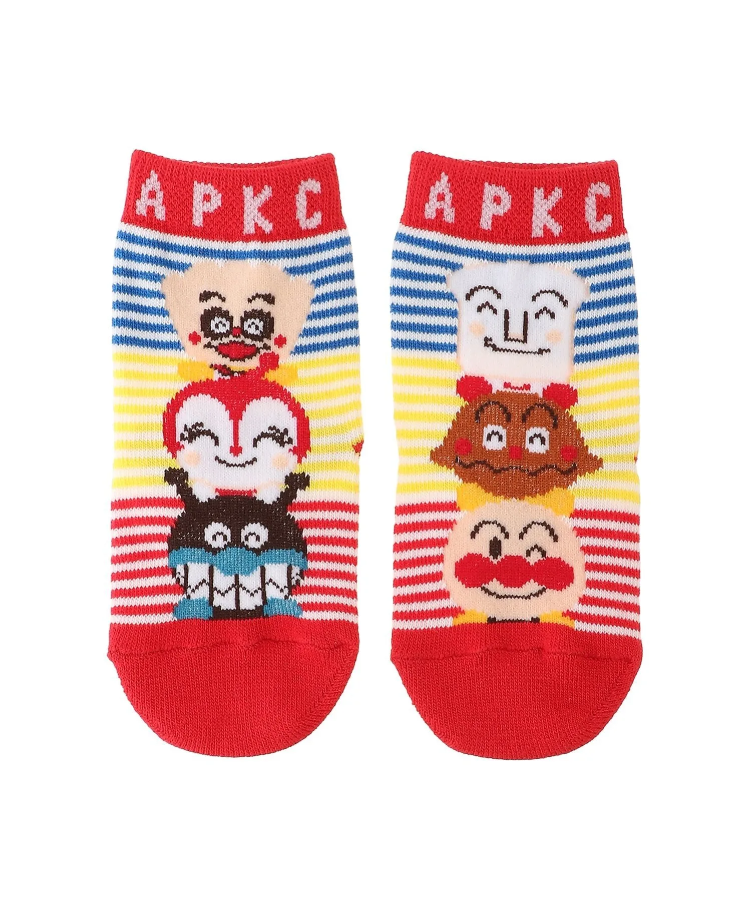 APKC/(K) Носки Niconico Regular Shokupanman Currypanman Anpanman Kids Collection, Red