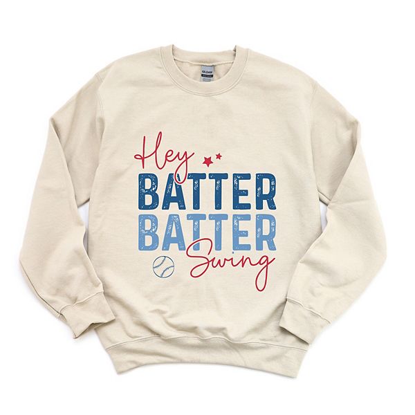 

Графический свитшот Hey batter batter swing distressed Simply Sage Market, Dust, Зеленый, Графический свитшот Hey batter batter swing distressed Simply Sage Market, Dust