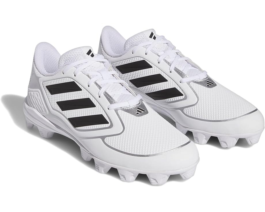 

Кроссовки adidas Purehustle 3 Mid Softball Cleats, цвет Footwear White/Core Black/Silver Metallic