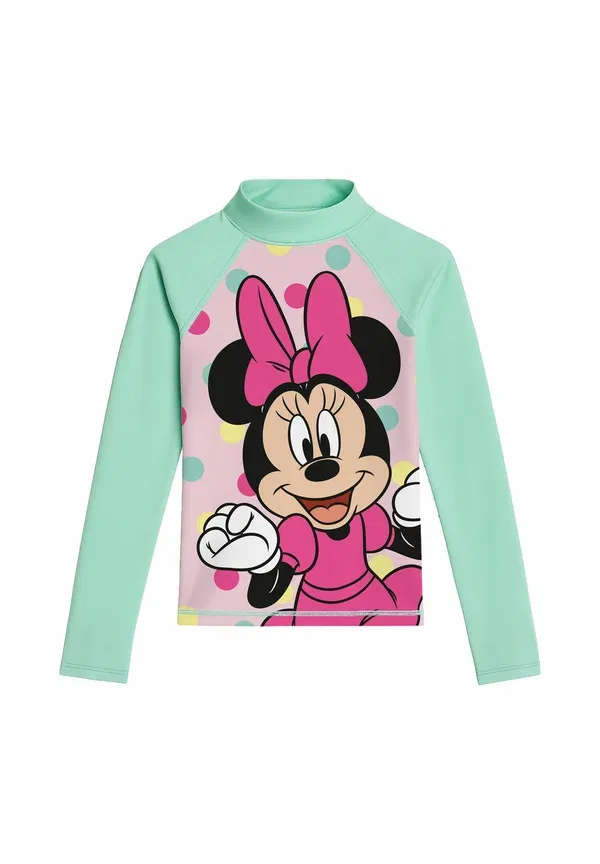 Футболка для плавания Minnie Mouse UV Schutz 30 Langarm Badeshirt Shirt Rashguard Rash Vest Disney, бирюзовый