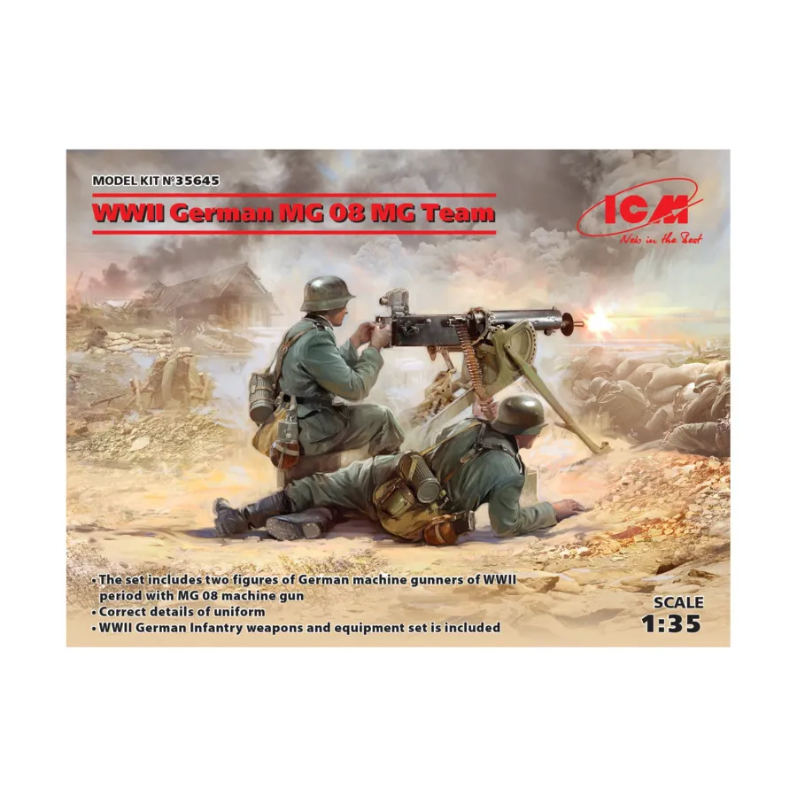

Немецкая команда MG08 MG времен Второй мировой войны, Military Models 1/35 Scale (ICM)