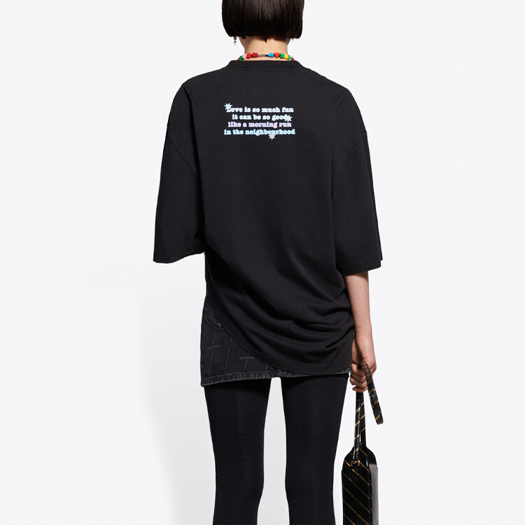 Футболка женская Balenciaga Love Bear, черный — фото 4