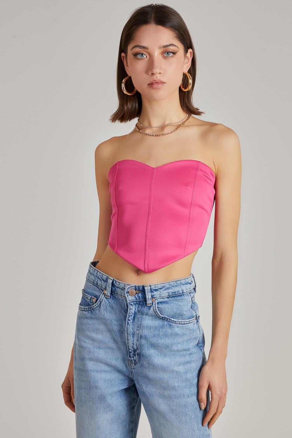 

Корсетный топ на шнуровке Pink Vanilla, белый