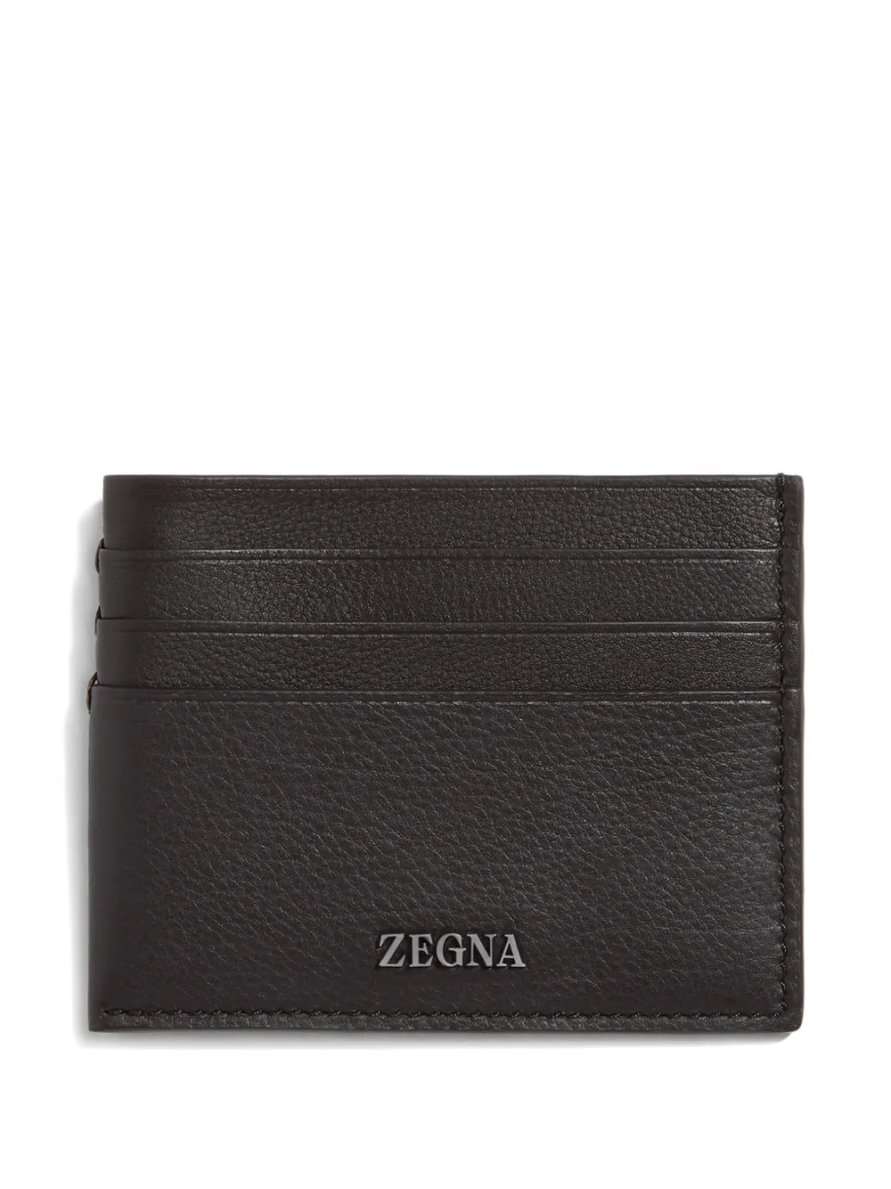 

Кожаный картхолдер Zegna, коричневый