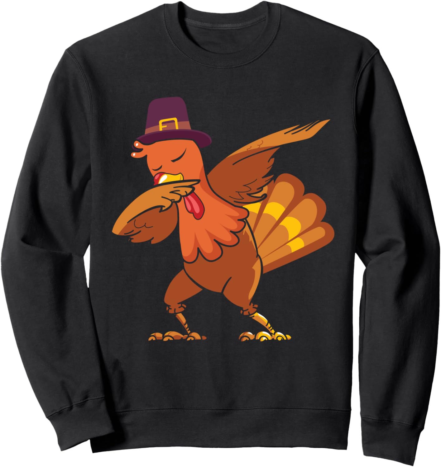 

Забавная толстовка с надписью «Счастливого Дня благодарения, индейка!» для мужчин, женщин и детей, черная Happy Thanksgiving Turkey Day Funny Dabbing Tee