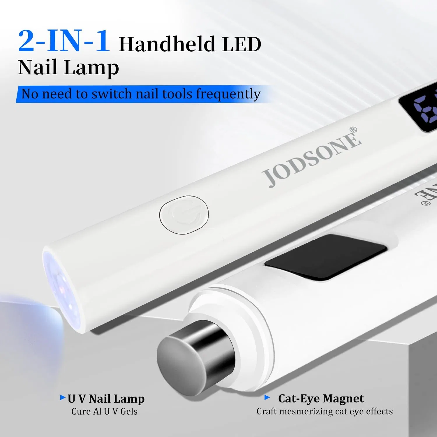 Портативная мини-сушилка для ногтей JODSONE с магнитом и ЖК-дисплеем Jodsone, White — фото 3