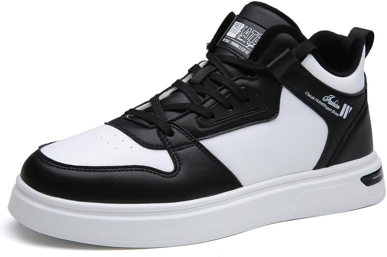 

Мужские осенне-зимние спортивные ботинки с толстой подошвой для комфортной ходьбы Generic, белый/черный