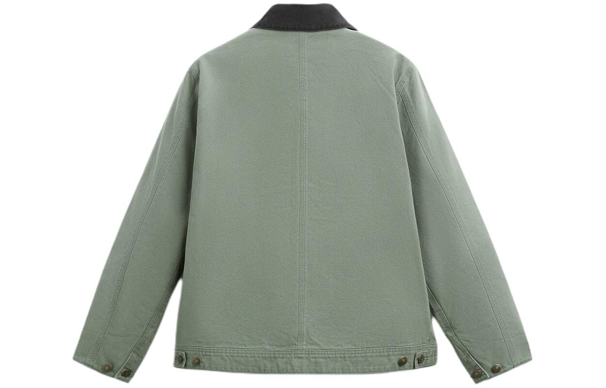Стеганая куртка мужская светло-зеленая Zara, светло-зеленый — фото 2