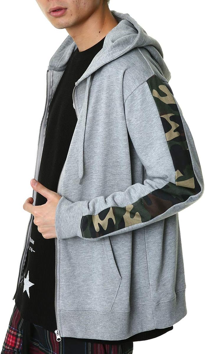 

Мужская толстовка на молнии Improbes, камуфляжная подкладка, флисовая толстовка, толстовка на молнии Improves, светло-серый