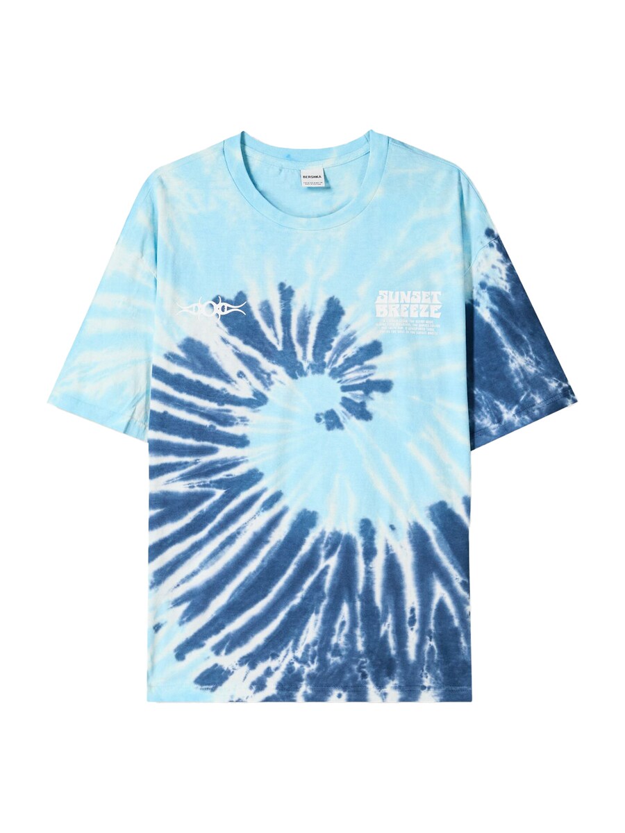 

Рубашка Bershka, цвет Sapphire/Sky blue