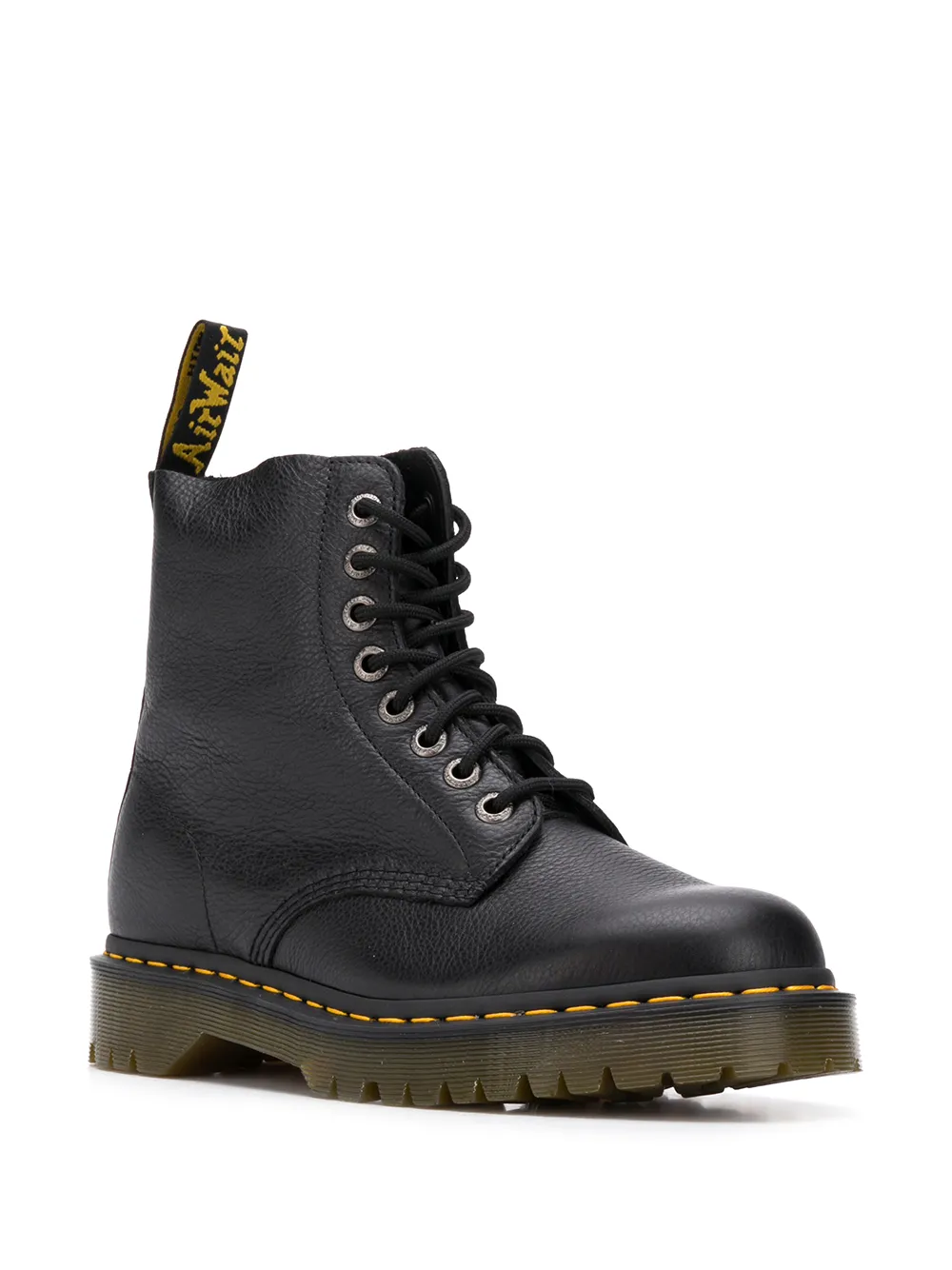 Мужские ботинки Dr. Martens на шнуровке из зернистой кожи, черный — фото 2