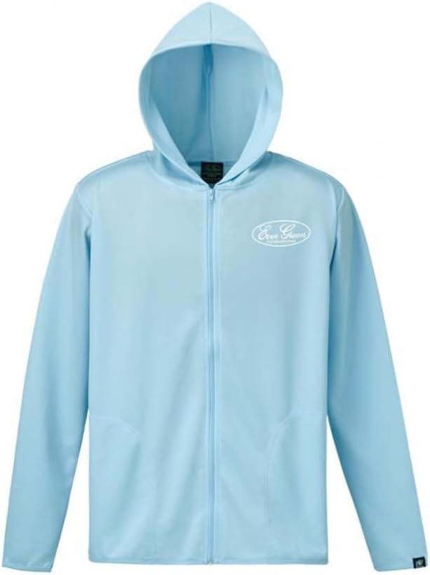 

Худи EVERGREEN с сетчатой тканью и защитой от УФ-излучения UPF20, модель EG Dry Zip Hoodie Type A (с логотипом EG), светло-синий